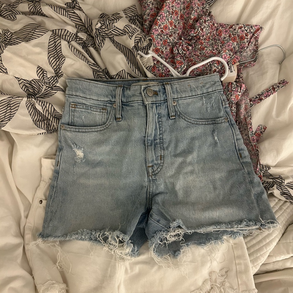 Madewell Blue Jean Shorts Vintage High-Waisted
